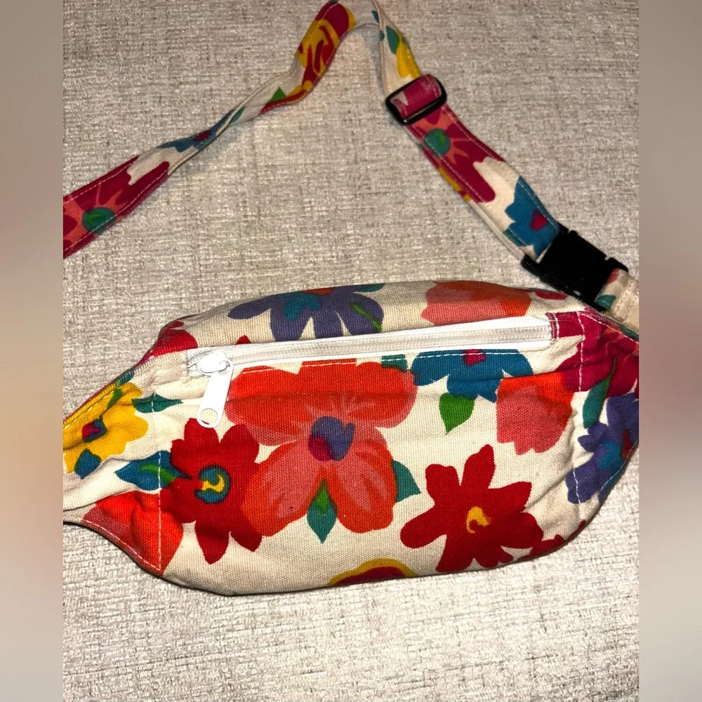 Vintage Gitano 80s Floral Fanny Pack Colorful Hip Bag Retro Festival Belt Bag